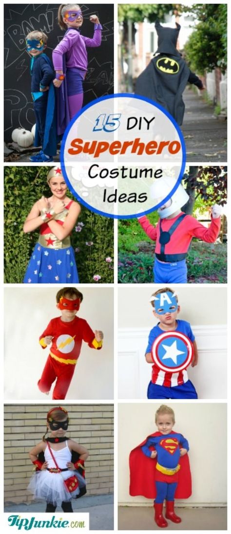 diy superhero costume ideasb-jpg Easy Superhero Costumes, Superhero Costume Ideas, Diy Girls Costumes, Diy Superhero Costume, Create Your Own Superhero, Girl Superhero Costumes, Superhero Dress Up, Costume Ideas For Kids, Superhero Costumes Kids