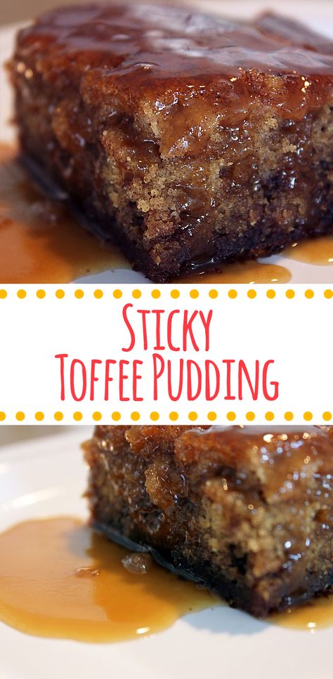 English Dessert Recipes, Sticky Toffee Pudding Recipe, Toffee Pudding Recipe, Sticky Toffee Pudding Cake, Sticky Pudding, English Desserts, Sticky Date Pudding, British Desserts, Toffee Sauce