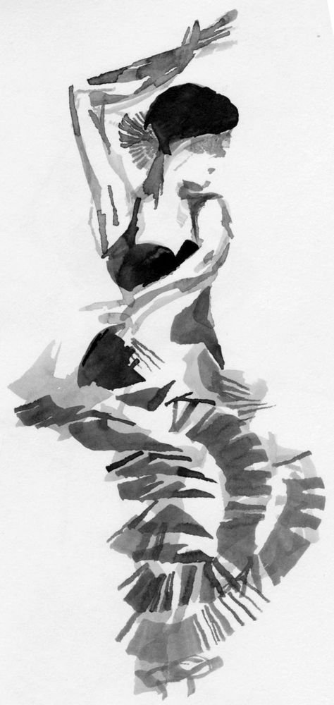 Flamenco Dancer Illustration, Spanish Dancer Drawing, Flamenco Dancers Drawing, Flamenco Drawing, Spanish Dancer Painting, Flamenco Illustration, Flamenco Painting, Dancer Sketch, Flamenco Art