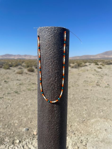 Beaded Necklace For Men Western, Western Style Beaded Necklaces For Festivals, Handmade Western Beaded Necklaces For Gifts, Western Seed Bead Necklace, Western Beaded Necklace, Native American Seed Bead Necklace, Western Jewellery, Heishi Bracelets, Diy Bracelets With String