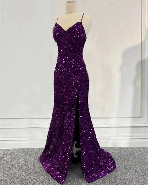 Royal Purple Grad Dress, Dark Purple Graduation Dress, Dark Purple Satin Prom Dress, Glittery Purple Dress, Dark Purple Glitter Prom Dress, Midnight Purple Prom Dresses, Dark Purple Mermaid Dress, Dark Purple And Black Prom Dress, Dark Purple Dresses Prom