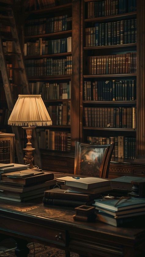 Old Library Aesthetic, Vintage Library Aesthetic, Librarian Aesthetic, Dark Library, Dark Academia Library, Reading Place, Gothic Library, Academia Aesthetic Wallpaper, Darkest Academia