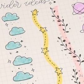 Border Ideas With Highlighter, Journal Ideas With Highlighters, Border With Highlighter, Highlighter Journal Ideas, Doodles For Project, Cute Highlighter Doodles, Highlighter Ideas Notes, Cute Notebook Ideas For School, Borders With Brush Pens