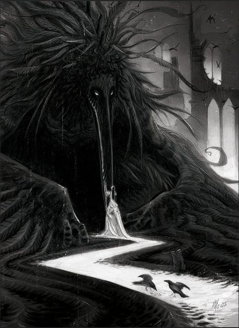 Eldritch Horror, White Drawing, Cosmic Horror, 다크 판타지, Monster Concept Art, Bloodborne, Fantasy Creatures Art, Fantasy Monster, Scary Art