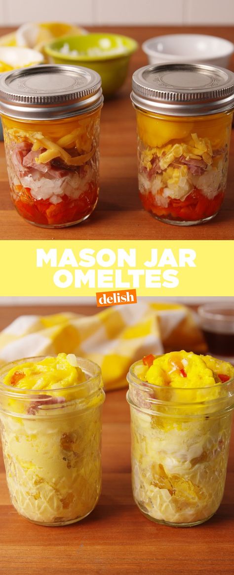 Mason Jar Breakfast, Craft Hacks, Jar Meals, Breakfast In A Jar, Omelets Recipe, Mason Jar Meals, Sukkot, Diet Vegetarian, Meals In A Jar