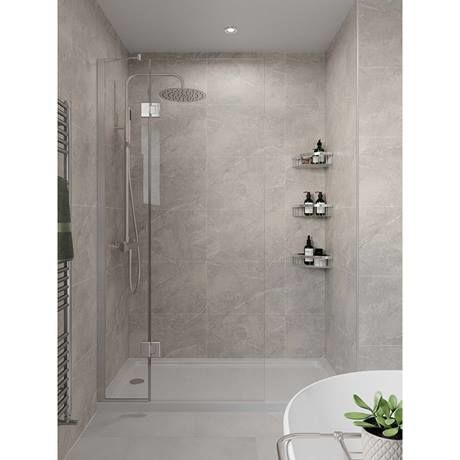 Multipanel Tile Effect Valmasino Marble H2400 x W598mm Bathroom Wall Panel - Hydrolock Tongue and Groove