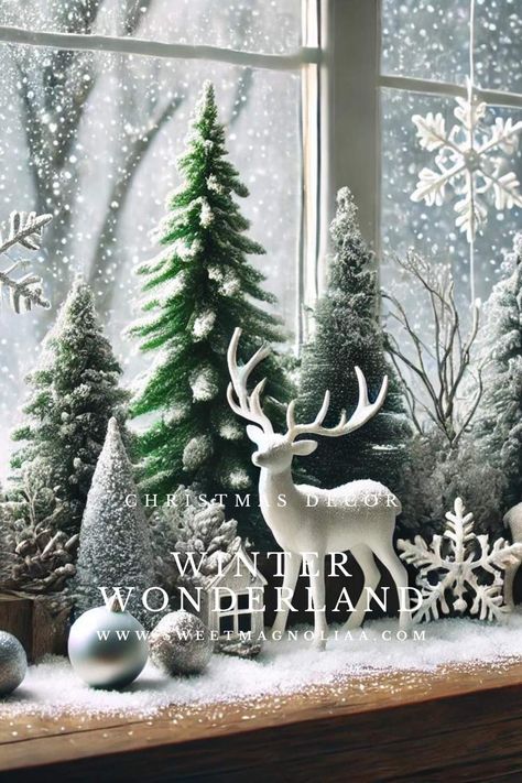 Winter Wonderland Decorations for Christmas: Your Ultimate DIY Guide - Sweet Magnoliaa Diy Winter Wonderland Decorations Home, Whimsical Winter Wonderland, Snow Themed Christmas Decor, Christmas Hotel Decorations, Enchanted Christmas Decor, Winter Wonderland Decorations Christmas, Winter Wonderland Theme Decorations, Winter Wonderland Gala, Christmas Winter Wonderland Theme