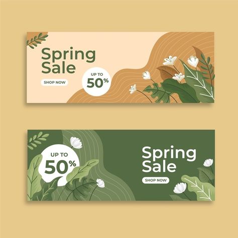 Spring Banner Design, Flower Banner Design, Banner Ideas Design, Banner Design Ideas, Spring Sale Banner, Sales Design, Banners Design, Website Banner Design, Spring Banner