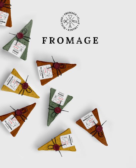 Cheese Packaging Design Ideas, Cheesecake Packaging Ideas, Cheese Shop Design, Triangle Packaging, Cheese Branding, Cheese Packaging Design, Cracker Packaging, Cheese Triangles, Cheese Boxes