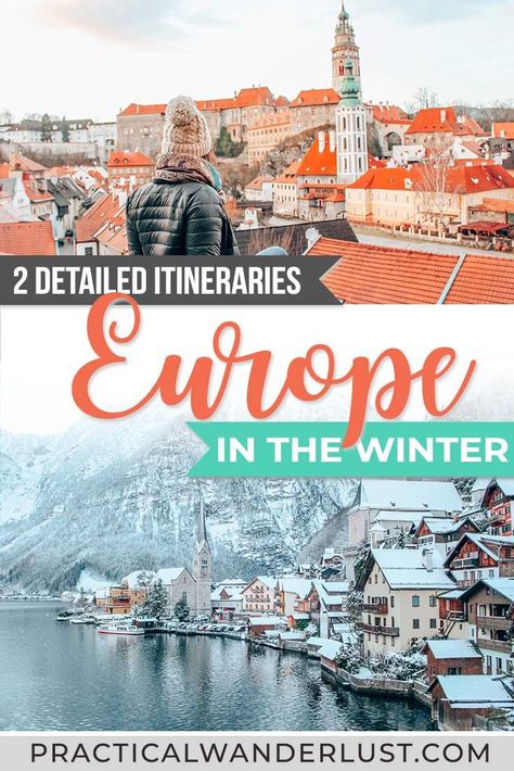 TWO detailed winter Europe travel itineraries! The 2-week Northwestern Europe itinerary for winter takes you from Copenhagen to Bremen to Amsterdam to Bruges to Brussels. The Central Europe winter itinerary takes you from Vienna to Hallstatt to Cesky Krumlov to Prague. From Christmas Markets to castles, these Europe travel itineraries have it all! #Europe #WinterTravel Europe In The Winter, Europe In Winter, Europe Winter Travel, Bucket List Europe, Europe Itinerary, Germany Trip, Winter Travel Destinations, Itinerary Planning, Europe Trip Itinerary