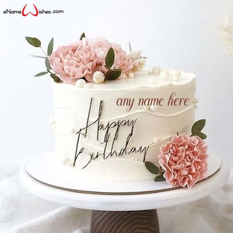 Birthday Cakes For Women 52, Birthday Cake For Women 60th, Cake Decor With Flowers, Pretty Cake Designs Birthday, Birthday Cake Mom Elegant, Simple And Elegant Birthday Cake, Small 30th Birthday Cake, Birthday Cake For Mom Simple, Trendy Cakes 2023