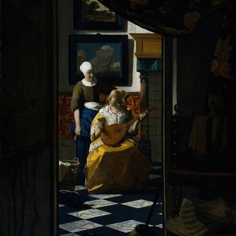 17_vermeer_the_letter1334184832238 Vermeer Paintings, Letter Poster, Fra Angelico, Canvas Letters, Dutch Golden Age, Johannes Vermeer, Dutch Painters, Oil Painting Reproductions, Caravaggio