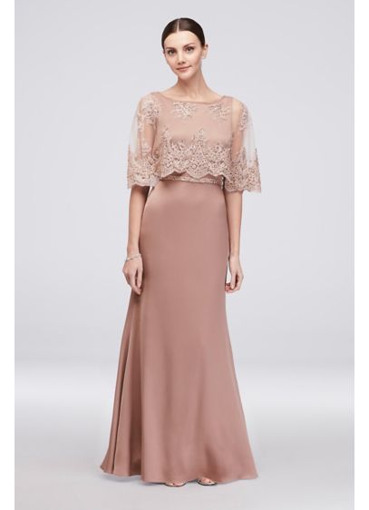 Modern Filipiniana Dress, Lace Capelet, Mothers Gowns, Dresses Knee Length, Filipiniana Dress, Nikah Dress, Mother Of The Bride Dresses Long, Rose Gold Dress, Kebaya Dress