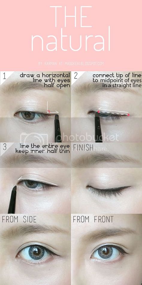 Eyeliner For Everyday, Kdrama Eyeliner, Ways To Wear Eyeliner, How To Put An Eyeliner, Everyday Eyeliner For Hooded Eyes, How To Put On Eyeliner For Beginners, How To Draw Eyeliner For Beginners, Simple Eyeliner For Hooded Eyes, How To Put Eyeshadow