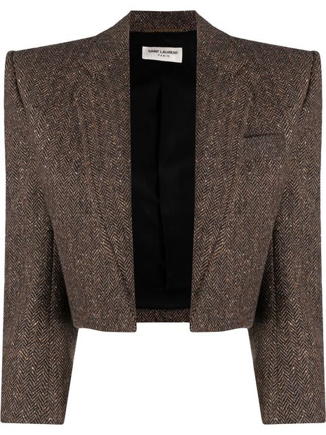 Haute Couture, Business Professional Attire Women, Cropped Jacket Outfit, Tweed Cropped Jacket, Cropped Jackets, Jacket Outfit Women, Structured Jacket, Wool Clothing, Thanksgiving Outfit