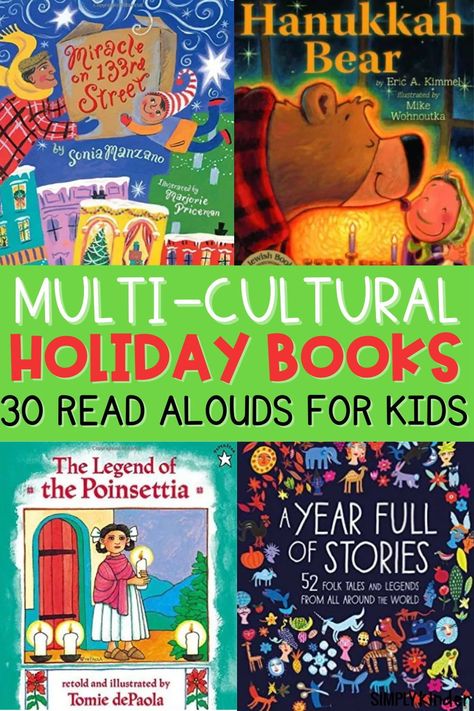 What books will you be reading aloud to celebrate the winter holidays? We’ve created a compilation of 30+ read alouds for the holiday season. This multicultural holiday book collection encourages children to take pride in their own traditions, learn to respect other points of view, and “see” the world through new eyes than by inviting them into the pages of a picture book. Grab the amazing holiday books for kids that celebrate diverse experiences here! Christmas Family Read Alouds, Holidays Around The World Toddlers, First Grade Christmas Read Alouds, Teaching Character Development, December Read Alouds, Christmas Read Alouds, December Books, Holiday Read Alouds, Winter Read Alouds