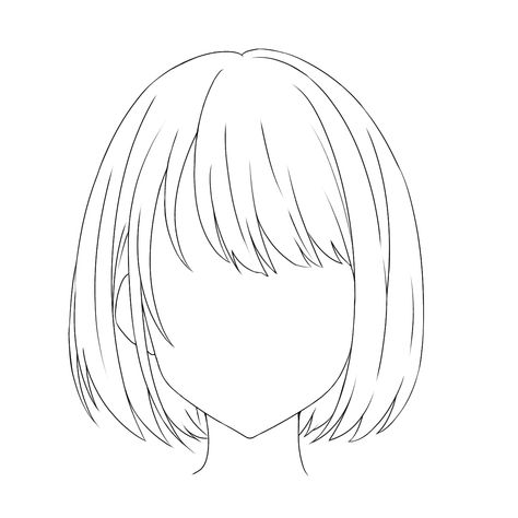 Hairstyles For Short Hair Drawing, How To Draw Hairstyles, Simple Hairstyles For Short Hair, Draw Hairstyles, Fashion Illustration Hair, Short Hair Drawing, Hairstyles Drawing, Pelo Anime, Drawing Hair Tutorial