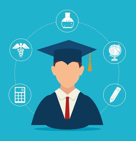 Education design, vector illustration. | Premium Vector #Freepik #vector #user #user-avatar #student-success #user-profile Student Profile, Profile Logo, Psd Icon, Education Design, Iconic Photos, Image Search, Vector Photo, Logo Icons, Graphic Resources