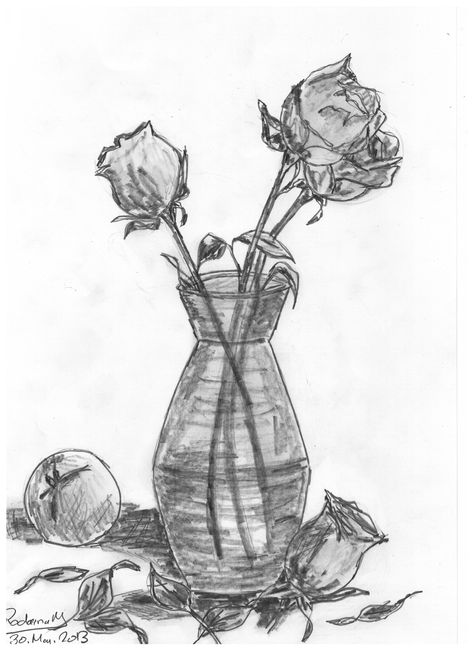 Rose In Jar Drawing, Vase With Flowers Sketch, Aesthetic Vase Drawing, A Vase Of Flowers Drawing, Flower And Vase Drawing, A Vase With Flowers Drawing, Flower Vase Drawing Sketch, Flower With Vase Drawing, Vase Of Roses Drawing