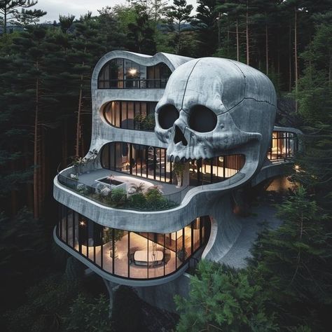 All About Skull | Absolutely amazing love it ❤️ | Facebook Skull House, Skull Furniture, Gothic Homes, Gothic Decor Bedroom, Bird Tattoos, Purple Flowers Wallpaper, Goth Home, Goth Home Decor, Rustic Home Design