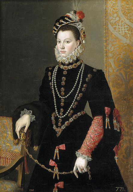 Queen Isabella of Spain 1492 | Isabella de Valois - queen of Spain Catherine De Medici, Woman In Black, Spanish Fashion, Peter Paul Rubens, Historical Costume, Queen Mary, Rembrandt, Vintage Artwork, Historical Clothing