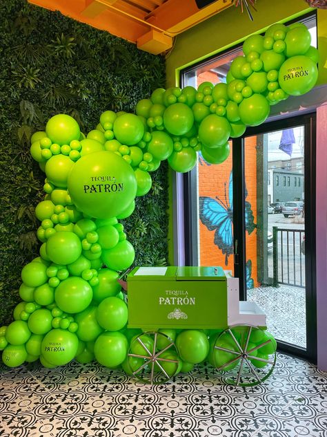 Patron balloons Rasta Balloon Garland, Lime Green And Gold Party Decorations, Lime Green Decorations Party, Lime Green Bachelorette Party, Lime Green And Yellow Party Decorations, Lime Green And Black Party Decorations, Lime Green Balloon Garland, Green Event Decor, Lime Green And Blue Balloon Garland