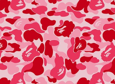 Pink seamless bathing ape camouflage vec... | Premium Vector #Freepik #vector #military-camouflage #camouflage #military-pattern #camouflage-background Bathing Ape Wallpapers, Military Camouflage, Bathing Ape, A Bathing Ape, Premium Vector, Camouflage, Illustrations, Pink