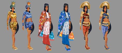 Inca Clothing, Peru Clothing, Aztec Clothing, Rough Sketches, Ancient Aztecs, Armor Clothing, America Outfit, Inca Empire, Avatar Fan Art