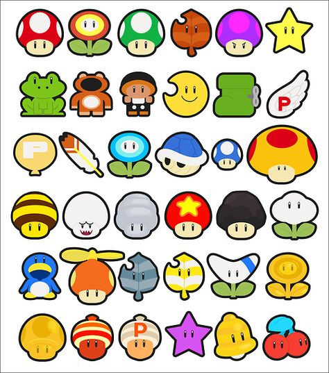 Mario Things To Draw, Super Mario Bros Power Ups, Mario Power Ups Art, Mario Power Up Tattoo, Super Mario Characters Drawing, Super Mario Bros Tattoos, Super Mario Drawings, Super Mario Tattoo Ideas, Super Mario Power Ups