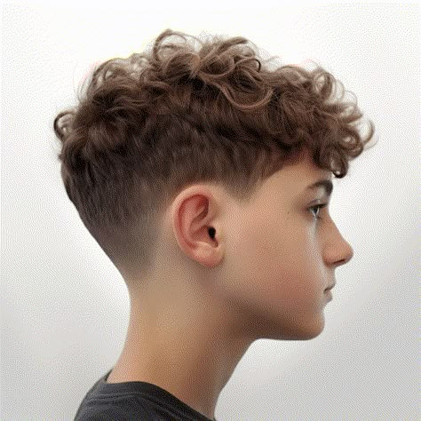 Boys Long Hair On Top Short On Sides, Wavy Boys Hairstyle, Boy Cut Curly Hair, Teen Boy Wavy Haircut, Hair Cuts For Boys With Long Curly Hair, Teen Boy Curly Haircut 2024, Boys Hair Permed On Top, Hair Cuts For Boys Curly, Wavy Hair Boys Haircuts