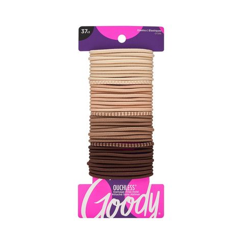 Style your hair in comfort with Goody Ouchless Gentle Elastics. These hair bands are created with SmartStretch core, which allows the elastics to hold their shape and size without stretching out. The hair ties offer greater comfort than traditional ponytail holders and can hold your hair comfortably throughout the day without causing damage to your hair. Available in a variety of colors; including Black, Brown and Neon. Gender: unisex. Pattern: Solid. 2023 List, Target Products, Basic Accessories, Rose Blonde, Root Cover Up, Medium Hair Color, Barbie Sets, Single Dad, Root Touch Up