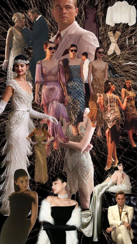 Great Gatsby Party Scene, 20s Birthday Party Theme Outfit, Prohibition Outfit Woman, Gatsby Outfit For Woman, Gatsby Nye Party Outfit, Great Gatsby Party Outfit Ideas, Roaring 20s Themed Wedding, 1920s Glamour Roaring 20s, Great Gaspy Outfit