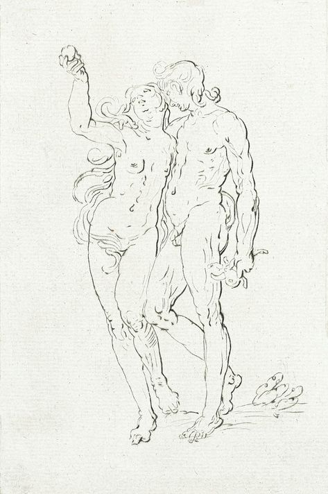 Eva And Adam, Medieval Artwork, Master Drawing, Female Art Painting, Figurative Artists, Surrealism Painting, Greek Art, Adam And Eve, Classical Art