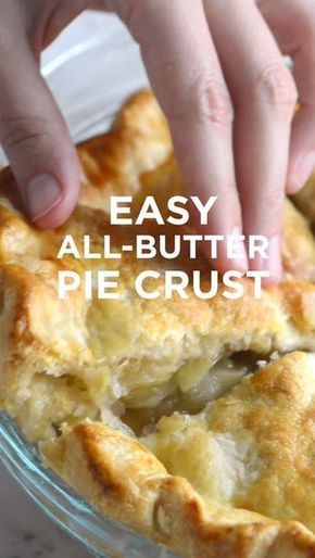 Butter Pie Crust Recipe, Best Pie Crust Recipe, Flaky Pie Crust Recipe, Butter Pie Crust, Pie Crust Recipe Easy, All Butter Pie Crust, Pie Dough Recipe, Easy Pie Crust, Butter Crust