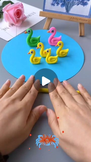 Play Dough Art, Clay Duck, Duck Craft, Super Clay, Play Dough Crafts, Clay Art For Kids, Kids Play Dough, Creative Craft Ideas, Duck Crafts