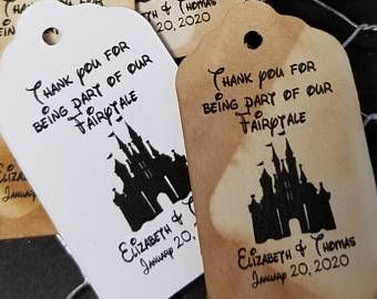 Wedding Cinderella, Disney Wedding Favors, Personalized Wedding Favor Tags, Disney Inspired Wedding, Wedding Favors And Gifts, Disney Bride, Disney Wedding Theme, Disney Fairy Tale Weddings, Cinderella Wedding