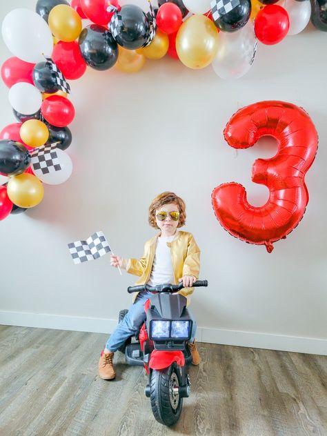 Motorcycle 3rd Birthday Ideas, Kids Motorcycle Birthday Party, Motorcycle Party Ideas Kids, Motorcycle Birthday Theme, Motorcycle Birthday Party Kids, Motorbike Birthday Party, Motorcycle Themed Birthday Party, Dirt Bike Themed Birthday Party, Bike Themed Birthday Party