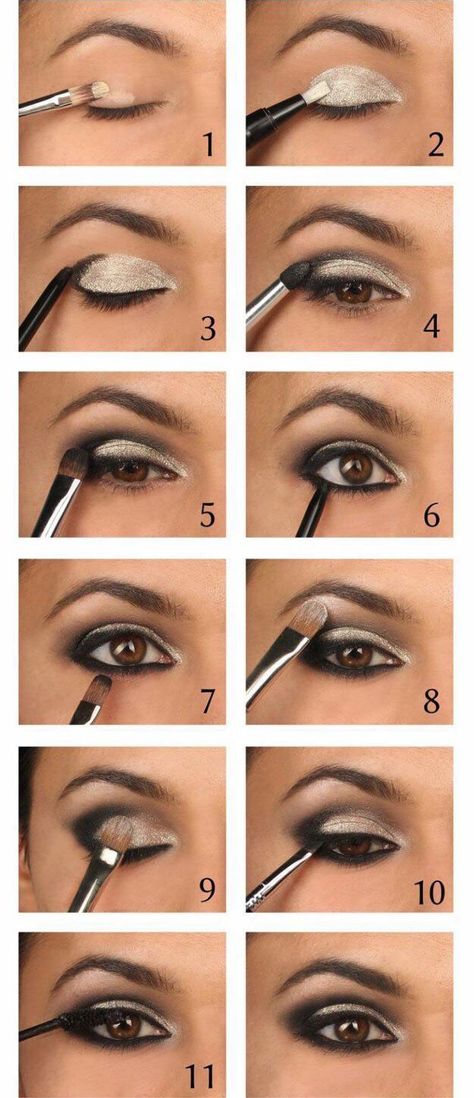 Step By Step Makeup ;) - Musely Robert Welsh Eyeshadow, Metallic Smokey Eye, Make Up Mata, Party Eye Makeup, Eyeshadow Tutorial For Beginners, Mekap Mata, Makeup Sephora, Party Eyes, Makeup Tip