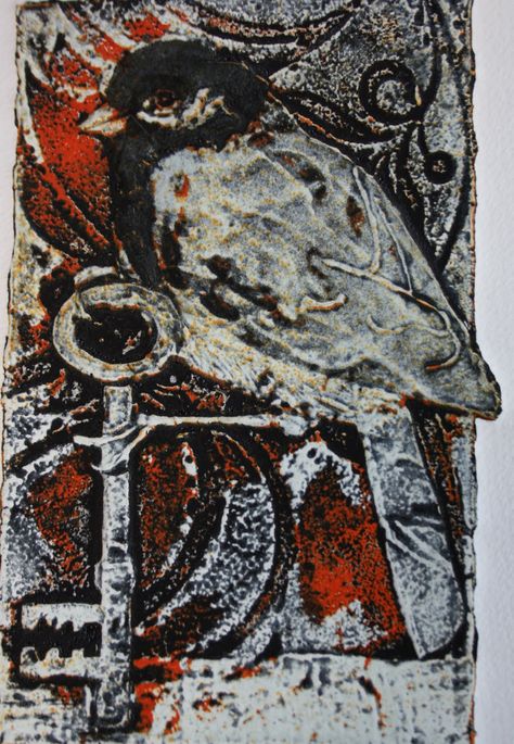 Sue Brown Printmaker: April 2010 Printmaking Collograph, Collograph Printmaking, Collagraph Printing, Monotype Prints, Collagraph Printmaking, Collagraphy, Printmaking Art, Relief Print, Copper Foil