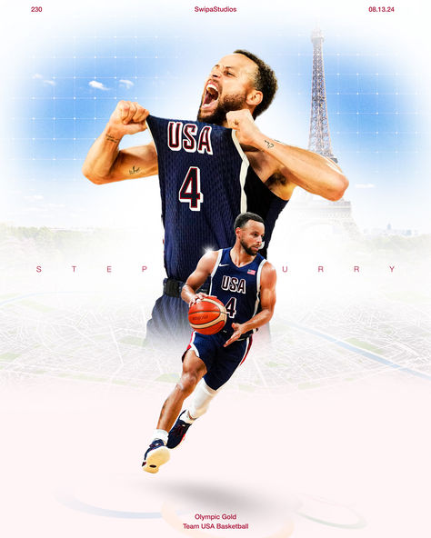 Steph Curry Graphic - Team USA - Basketball - Sports Design Nba Prints, Team Usa Basketball, Stephen Curry Basketball, Curry Nba, Olympic Basketball, Curry Basketball, Akashi Seijuro, Basketball Posters, Sport Poster Design