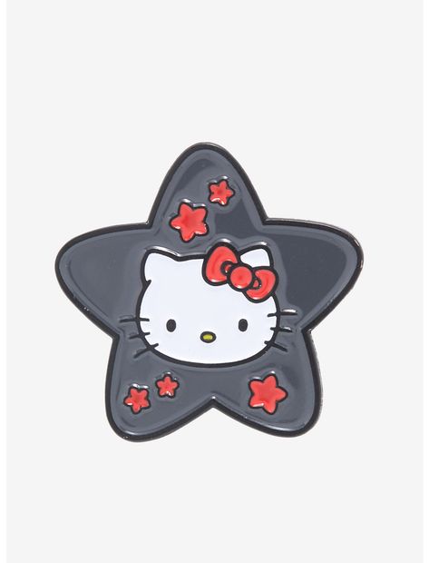 Hello Kitty Grey Star Enamel Pin Accessories Design Sketch, Hello Kitt, Hello Kitty Images, Kitty Images, Hello Kitty Coloring, Happy Tree Friends, Hello Kitty Collection, Style Savvy, Pink Enamel