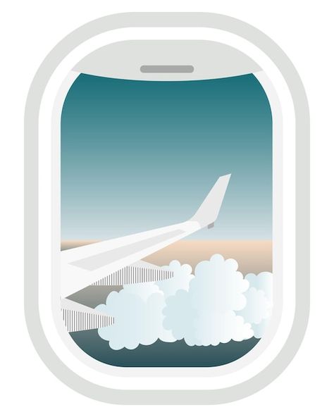 Travel illustration sky with clouds and ... | Premium Vector #Freepik #vector #airplane-window #aviation-background #flight-window #plane-window Ios App Design, Plane Vector, Airplane Wing, Airplane Illustration, Banner Clip Art, Airplane Vector, Window Illustration, Plane Window, Fall Preschool Activities