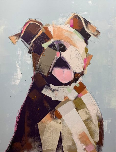 Work — Miyaki Nature Ideas, Pet Paintings, Artwork Contemporary, Simple Subject, Portrait Abstract, Abstract Animal Art, Pop Art Animals, Dog Artwork, Canine Art