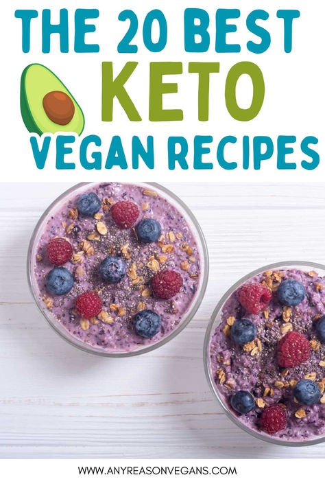 Vegan Keto Meal Plan, Vegan Keto Breakfast, Keto Vegan Recipes, Vegetarian Keto Recipes, Keto Diet For Vegetarians, Resep Vegan, Diet Desserts Recipes, Vegan Keto Recipes, Clean Keto