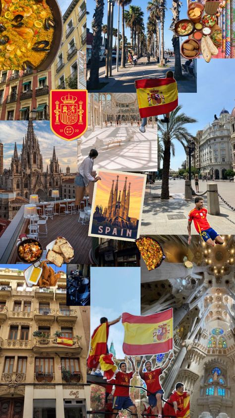 #Spain #aesthetic #collage #paella #football #Madrid #Barcelona #foodinspain #viralposts Spain Collage, Madrid Spain Aesthetic, Madrid Aesthetic, Spain Aesthetic, Madrid Barcelona, Aesthetic Collage, Madrid Spain, Spain Travel, Barcelona Spain