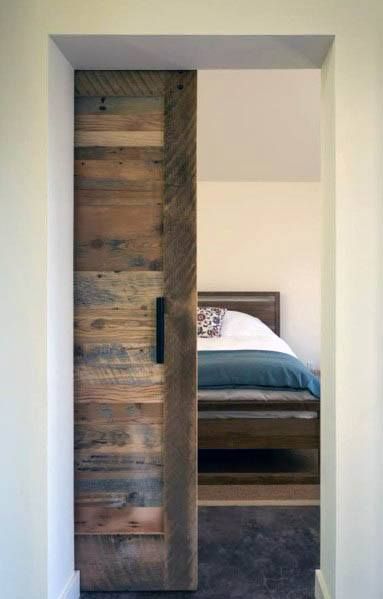 Reclaimed Salvaged Barn Wood Stunning Interior Pocket Door Designs Interior Pocket Doors, Backyard Cottage, Aesthetic Bedroom Ideas, Pocket Door, Bedroom Doors, Stunning Interiors, Wood Doors Interior, Interior Barn Doors, Room Tour