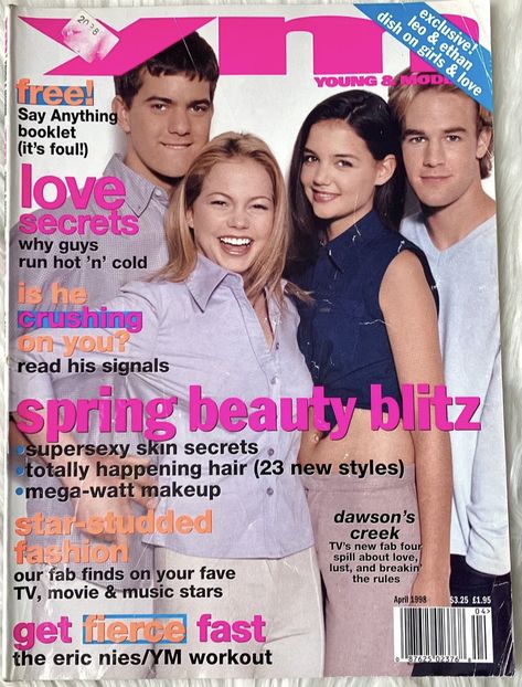 1998 Vintage YM Magazine Dawson’s Creek Katie Holmes Cover Ym Magazine, Katie Holmes Style, Leo Girl, Dawson's Creek, Dawsons Creek, Skin Secrets, Spring Beauty, 90s Nostalgia, Katie Holmes