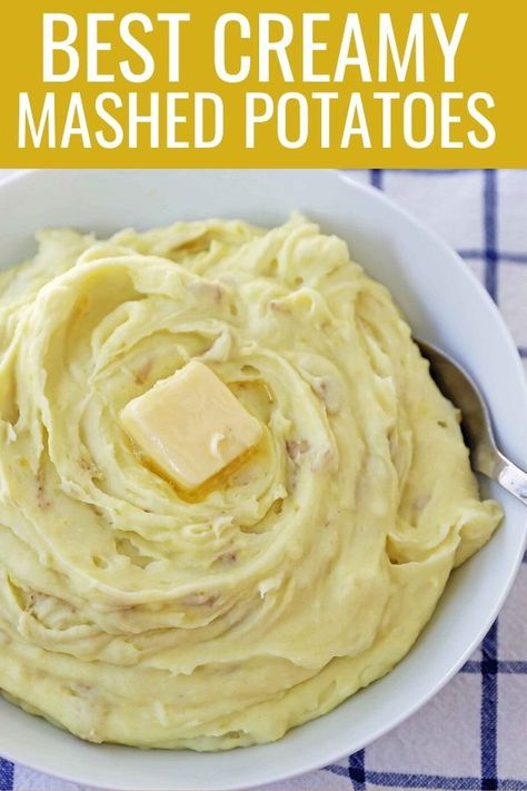 Pureed Potatoes, Classic Mashed Potatoes Recipe, Creamy Garlic Mashed Potatoes, Classic Mashed Potatoes, Homemade Mashed Potatoes, Best Mashed Potatoes, Mashed Potatoes Recipe, Making Mashed Potatoes, Garlic Mashed Potatoes