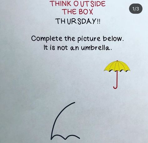 Think Outside the Box Thursday cultivates creativity! Think Outside The Box Art Classroom, Think Outside The Box Activities, Thinking Outside The Box Activities, Think Outside The Box Thursday Drawing, Think Out Of The Box Thursday, Think Outside The Box Art, Think Outside The Box Thursday, Think Out Of Box, Whiteboard Prompts