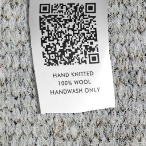 Qr Code Label, Code Clothing, Code Clothes, Color Blind, Clothing Care, Clothing Labels, Care Label, Satin Ribbon, Qr Code